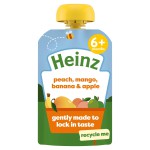 Heinz-peach,-mango,-banana-and-apple-baby-food-fruit-puree-pouch-6+-months-100g