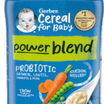 Gerber PowerBlend Probiotic Cereal Oatmeal Lentil Carrot Pea Baby Cereal 227g